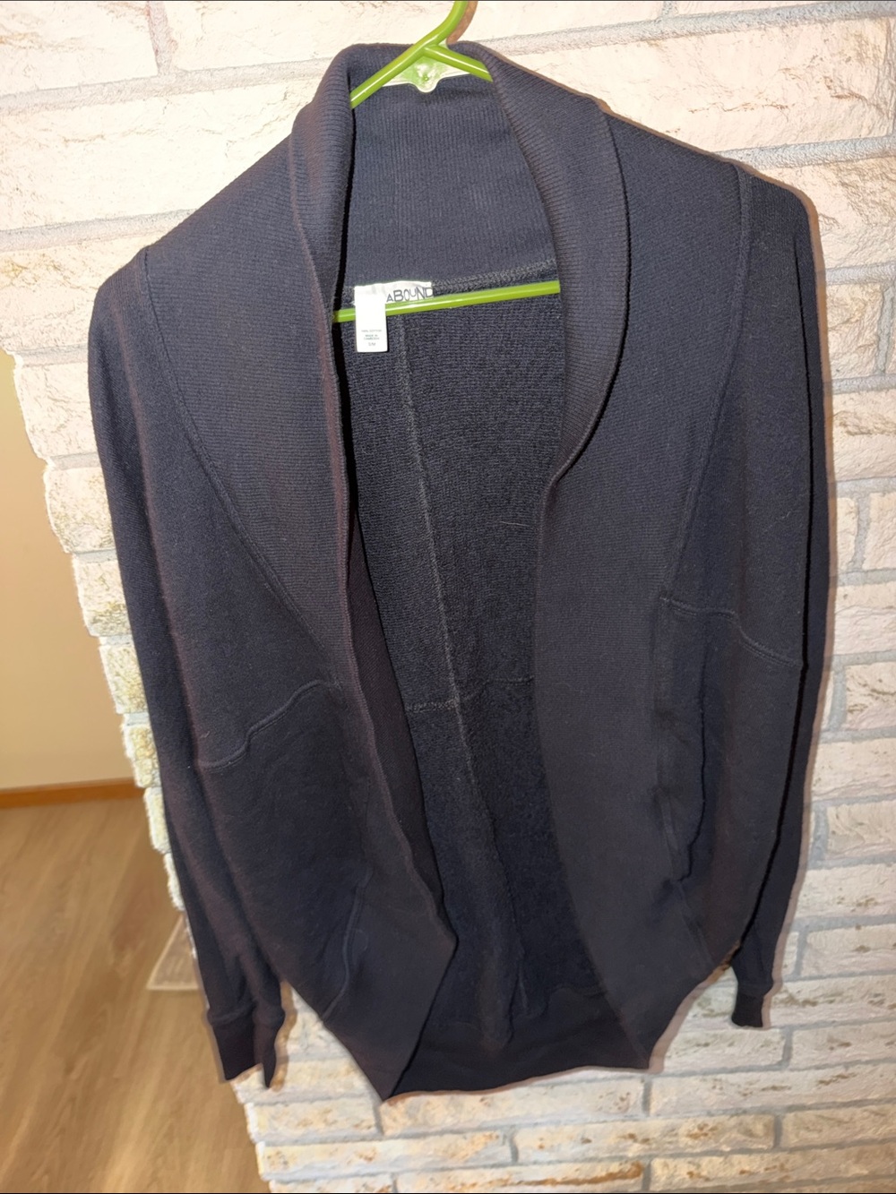Abound Women's Shawl Collar Cardigan in Black Sz S/M